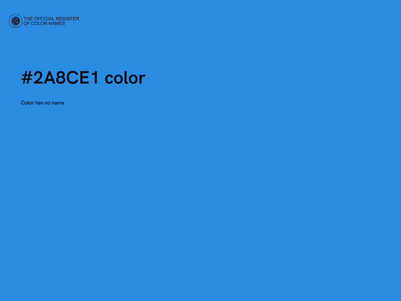 #2A8CE1 color image