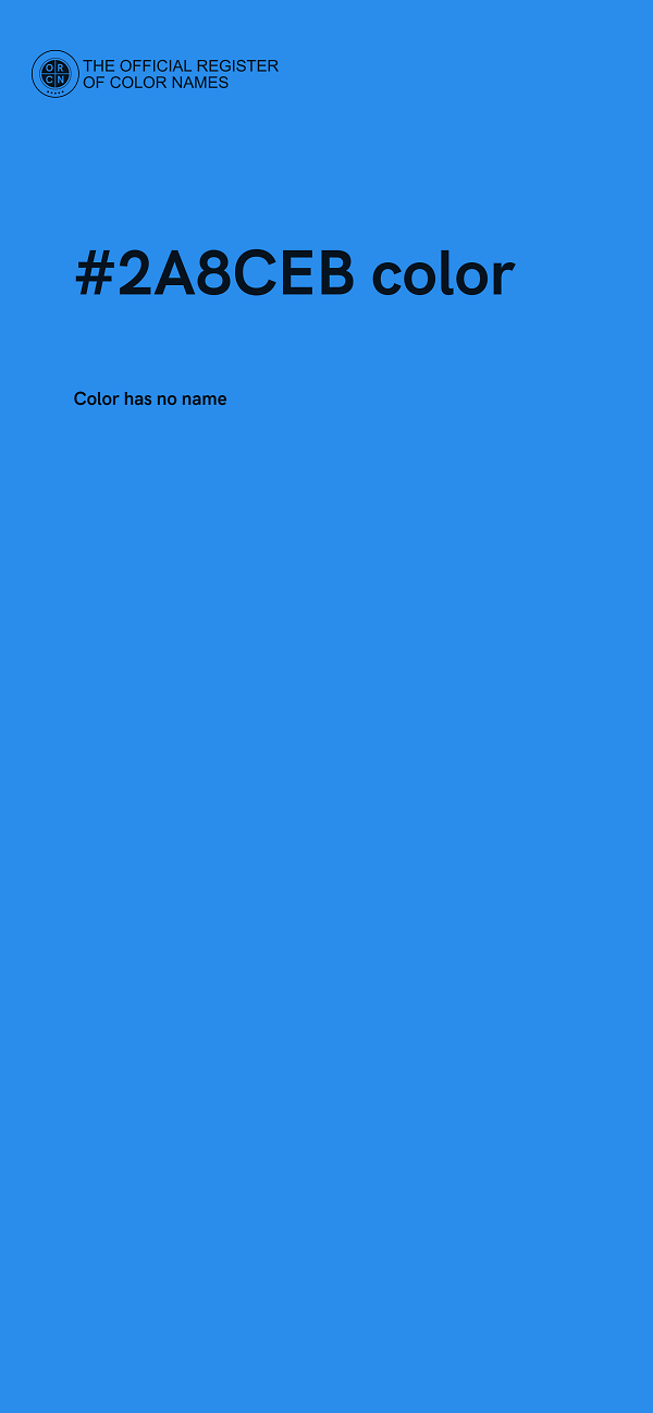 #2A8CEB color image