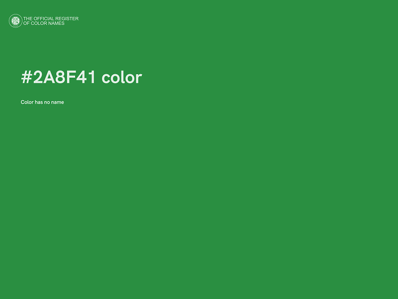 #2A8F41 color image