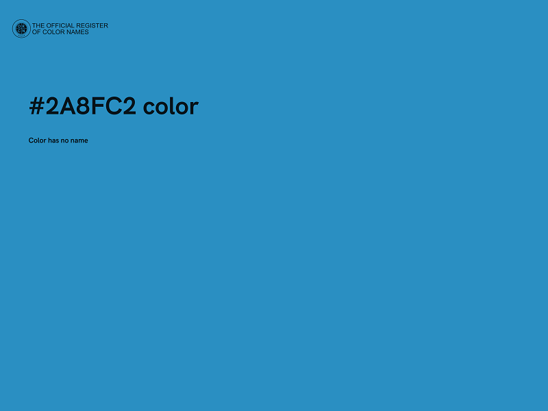 #2A8FC2 color image