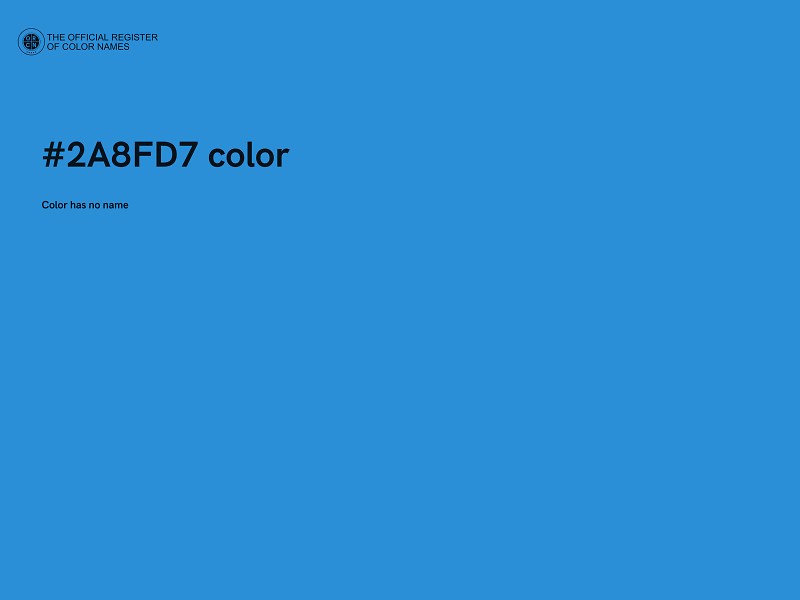 #2A8FD7 color image