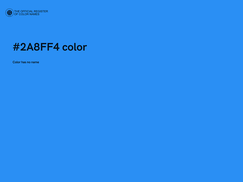 #2A8FF4 color image