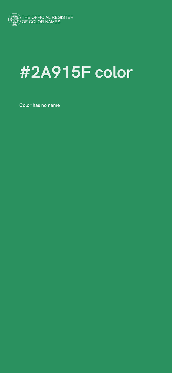 #2A915F color image