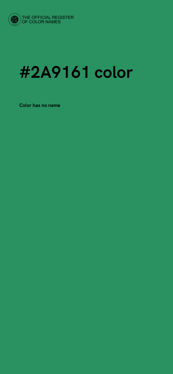 #2A9161 color image