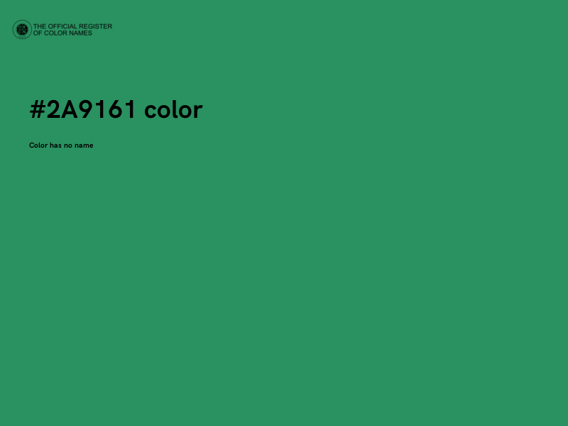 #2A9161 color image
