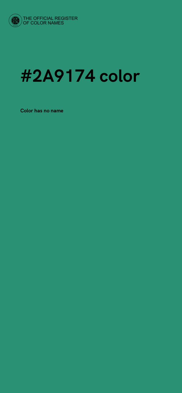 #2A9174 color image
