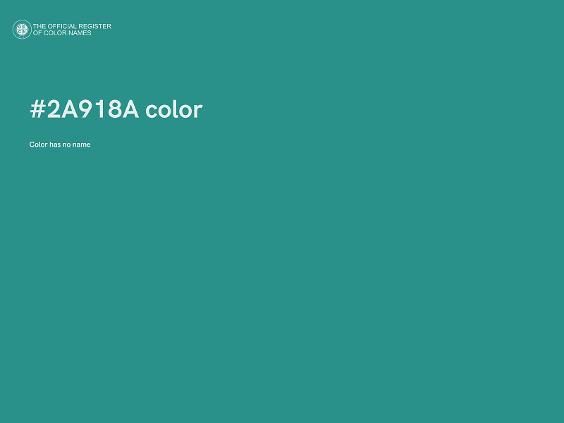 #2A918A color image