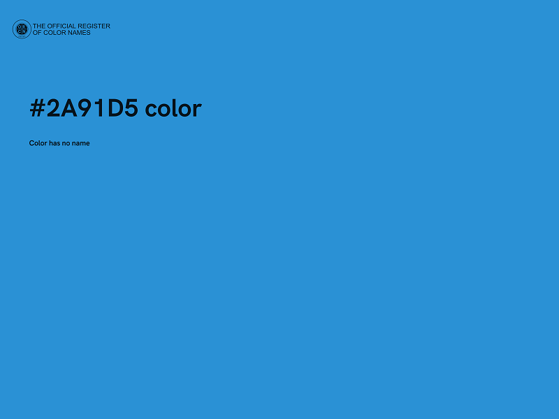 #2A91D5 color image