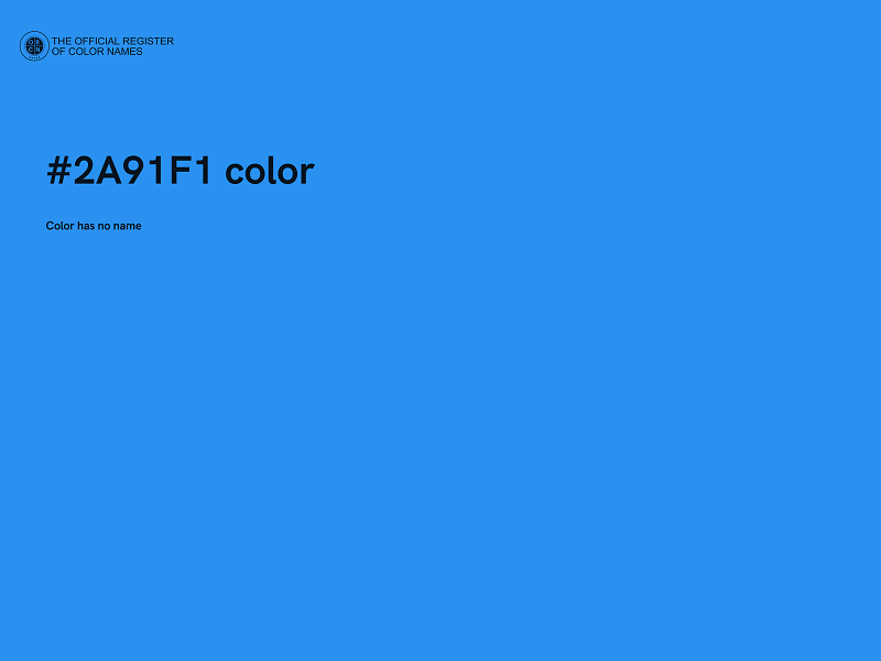 #2A91F1 color image