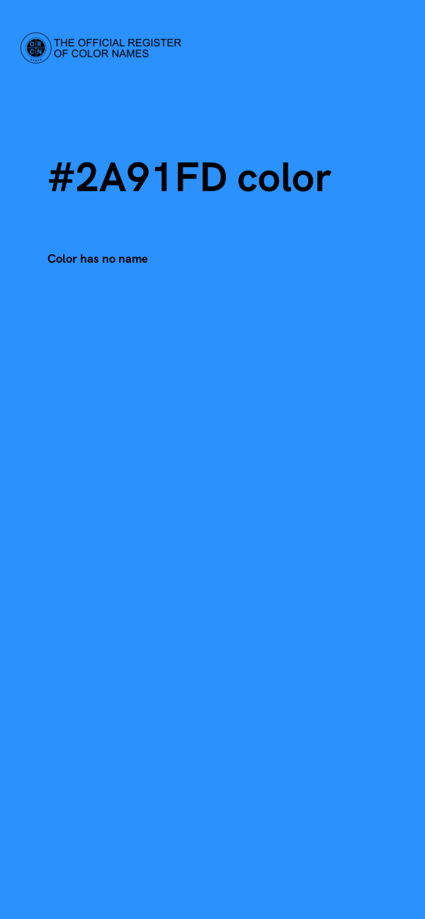 #2A91FD color image