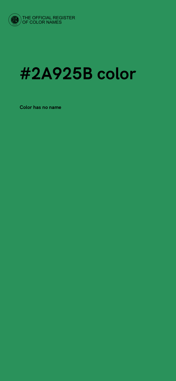 #2A925B color image