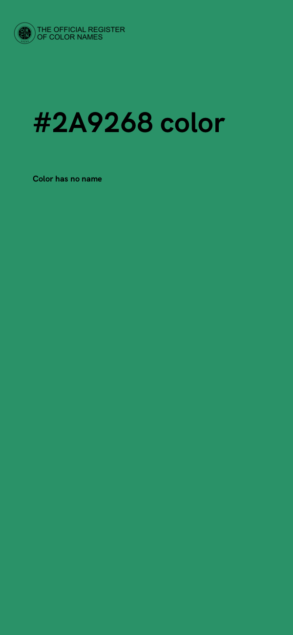 #2A9268 color image