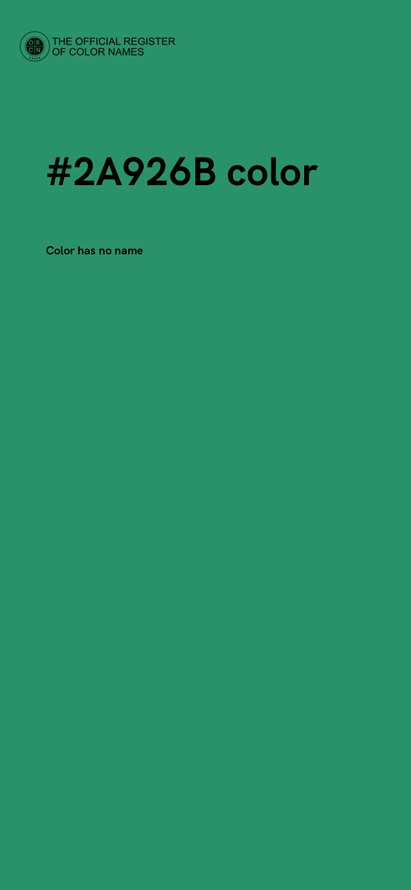 #2A926B color image