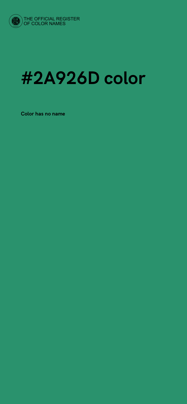 #2A926D color image
