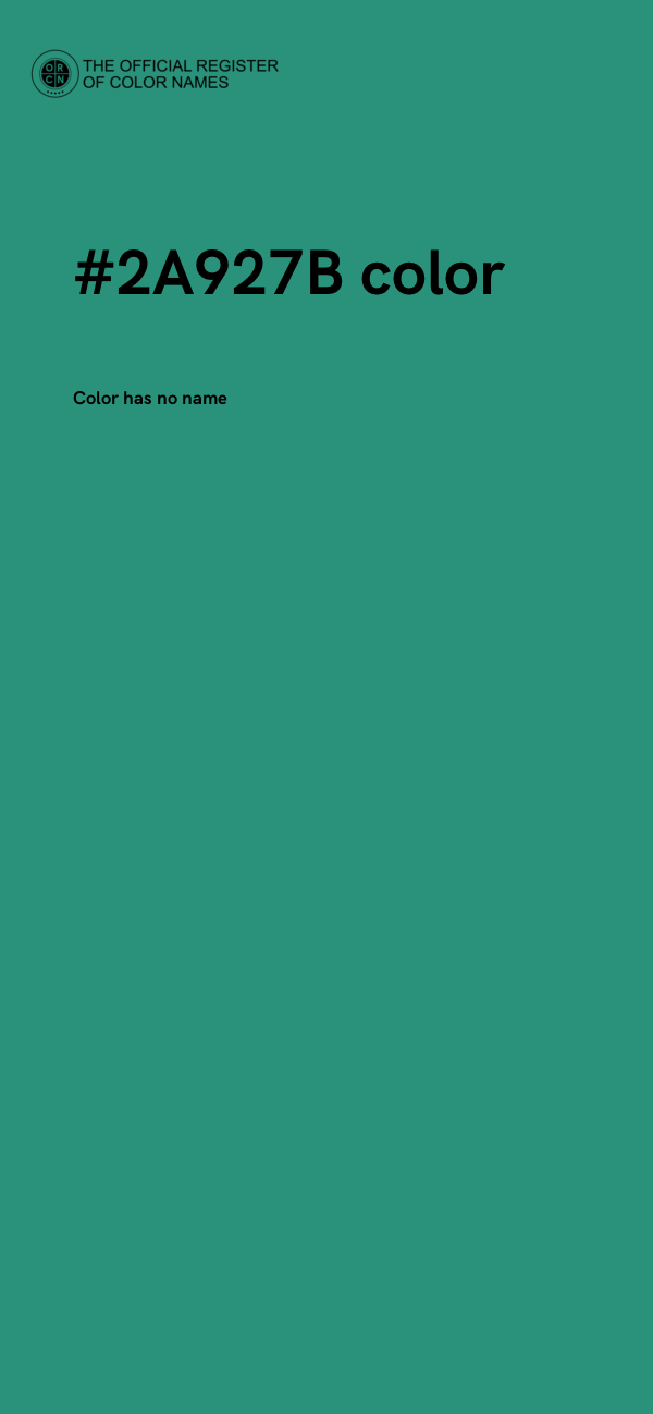 #2A927B color image