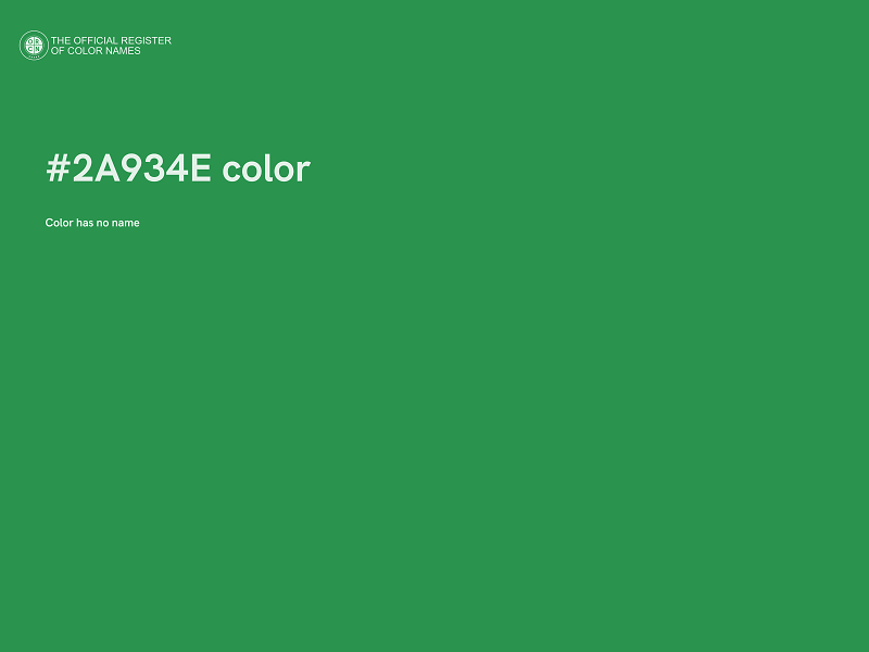 #2A934E color image