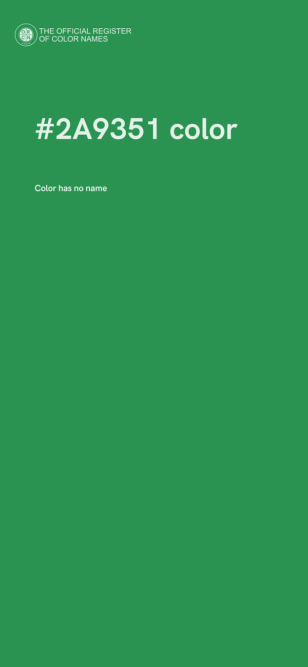 #2A9351 color image