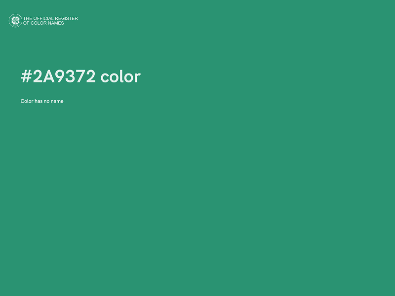 #2A9372 color image
