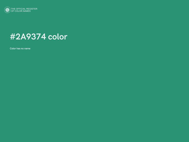 #2A9374 color image