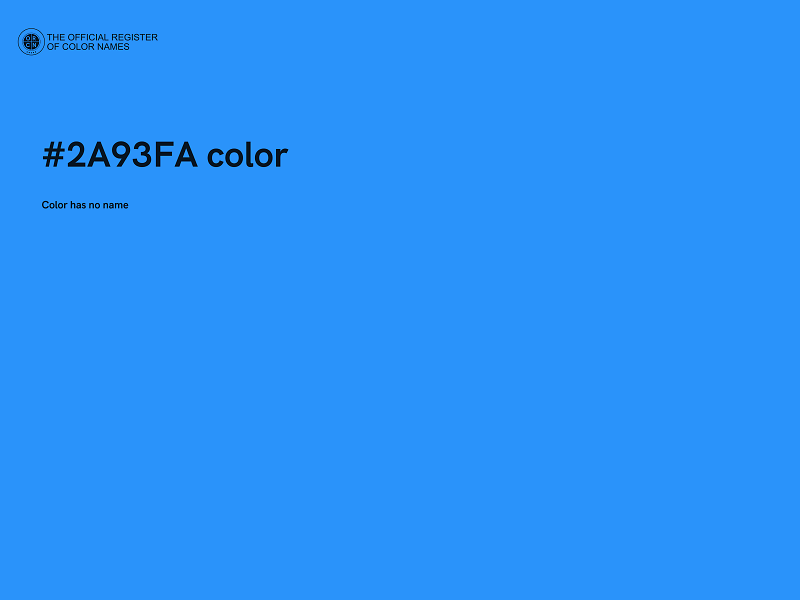 #2A93FA color image