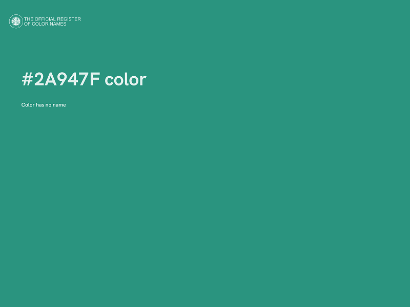 #2A947F color image