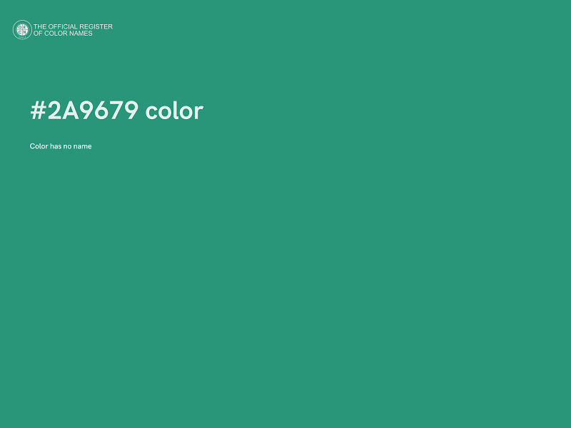 #2A9679 color image