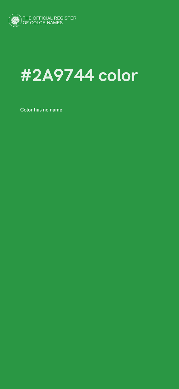 #2A9744 color image