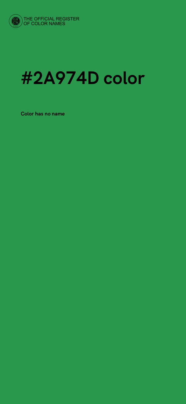 #2A974D color image