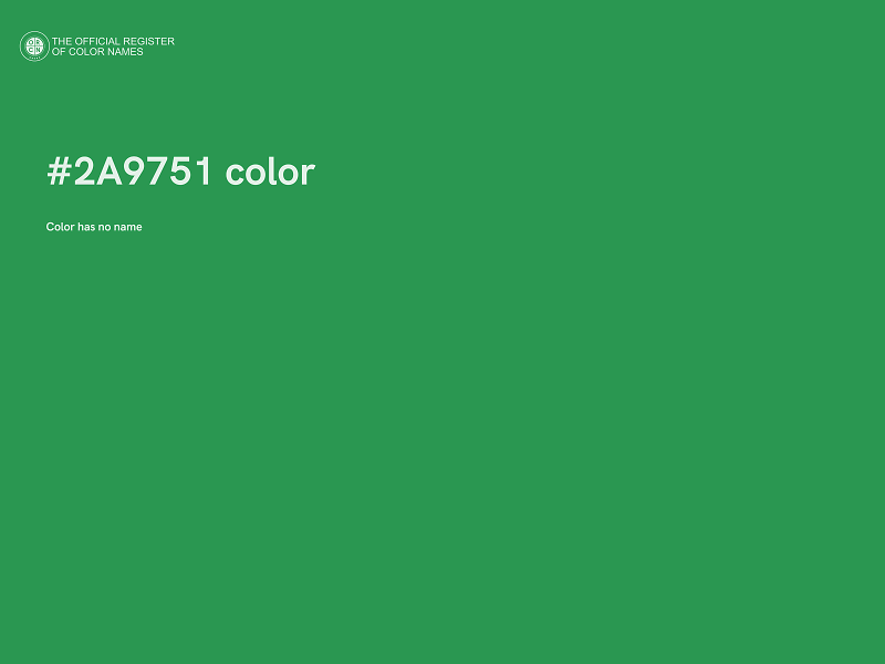 #2A9751 color image