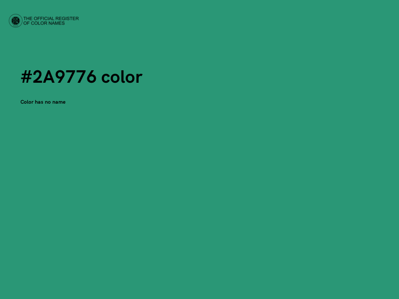 #2A9776 color image