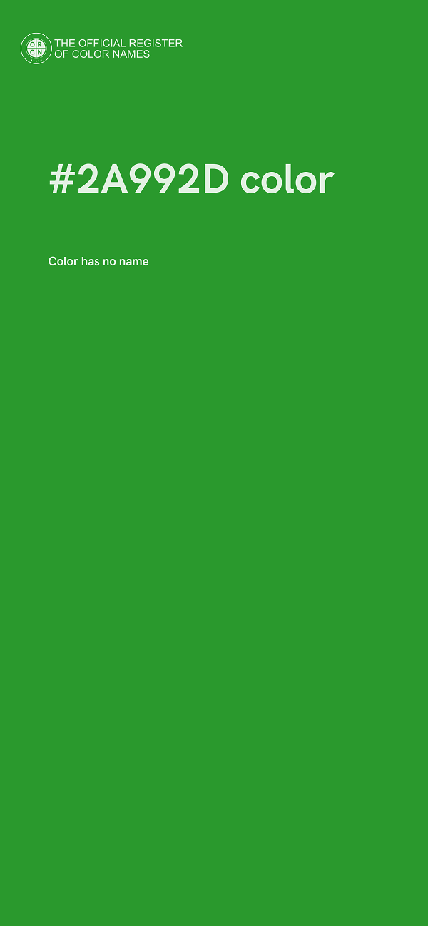 #2A992D color image