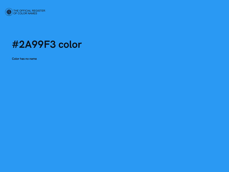 #2A99F3 color image