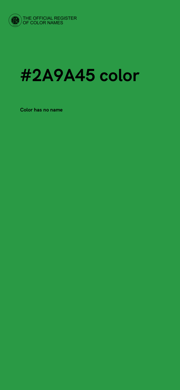 #2A9A45 color image