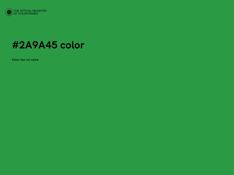 #2A9A45 color image