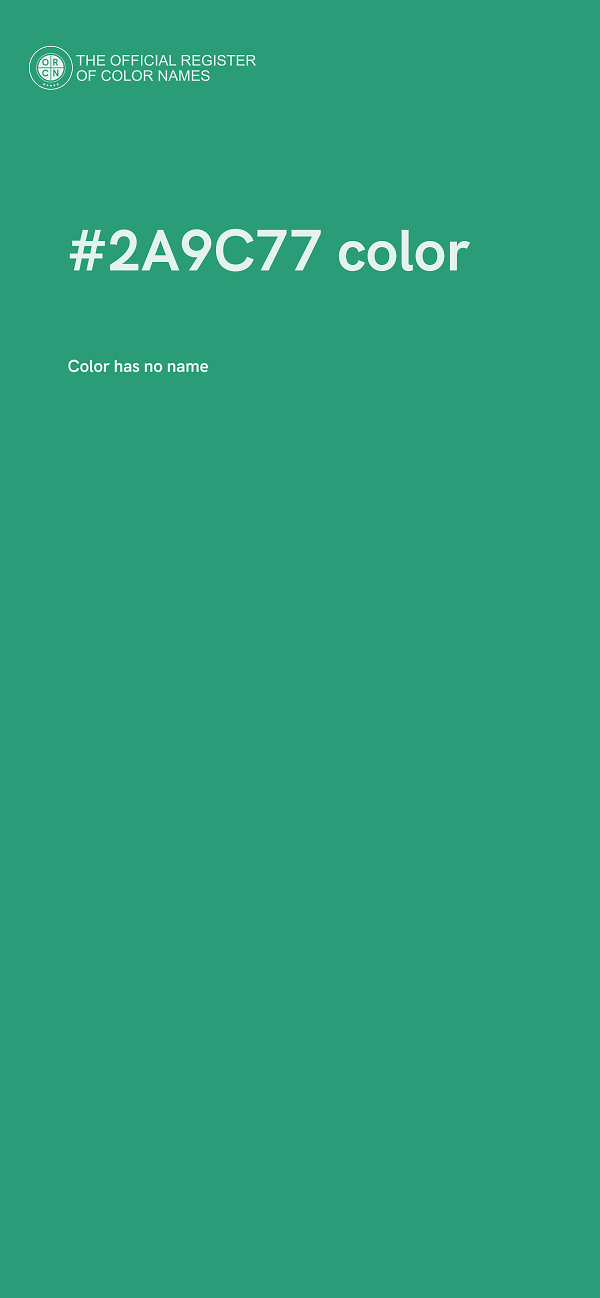 #2A9C77 color image