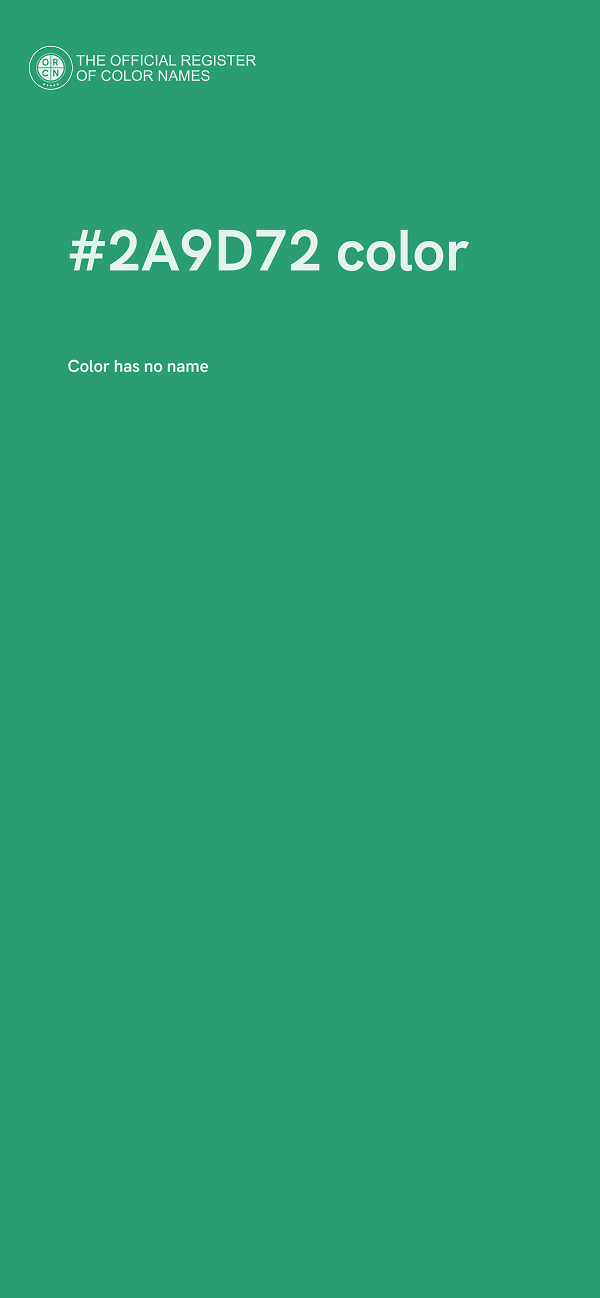 #2A9D72 color image
