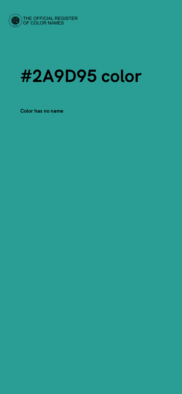 #2A9D95 color image