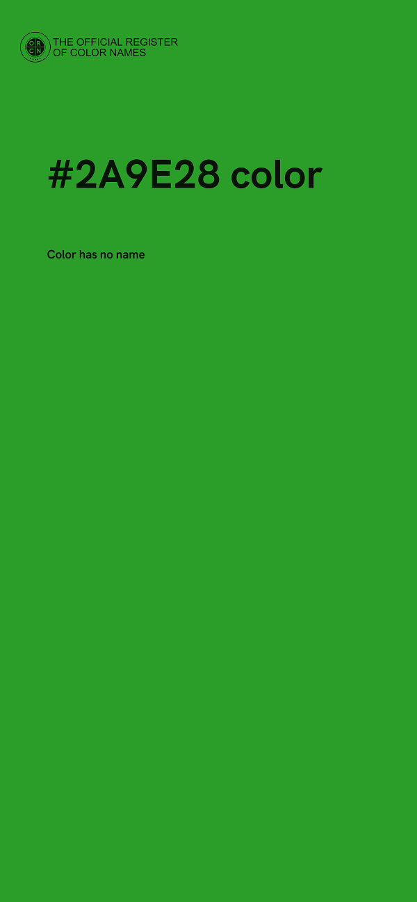 #2A9E28 color image