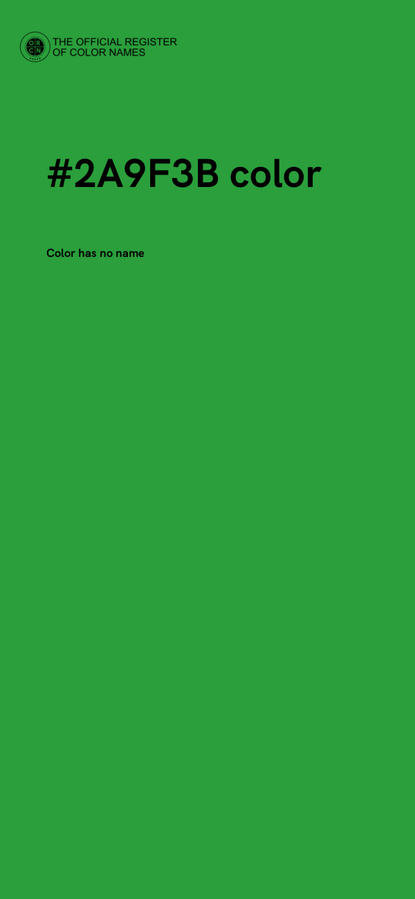 #2A9F3B color image