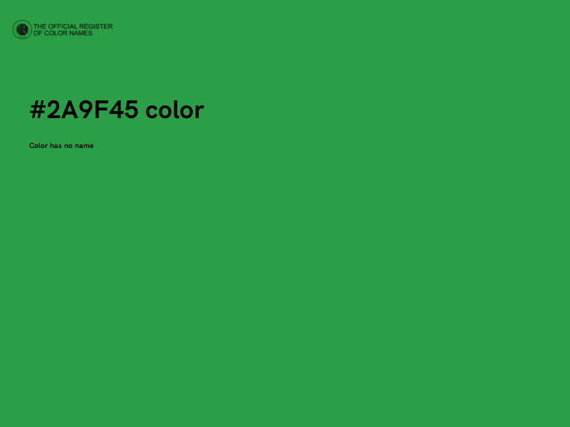 #2A9F45 color image