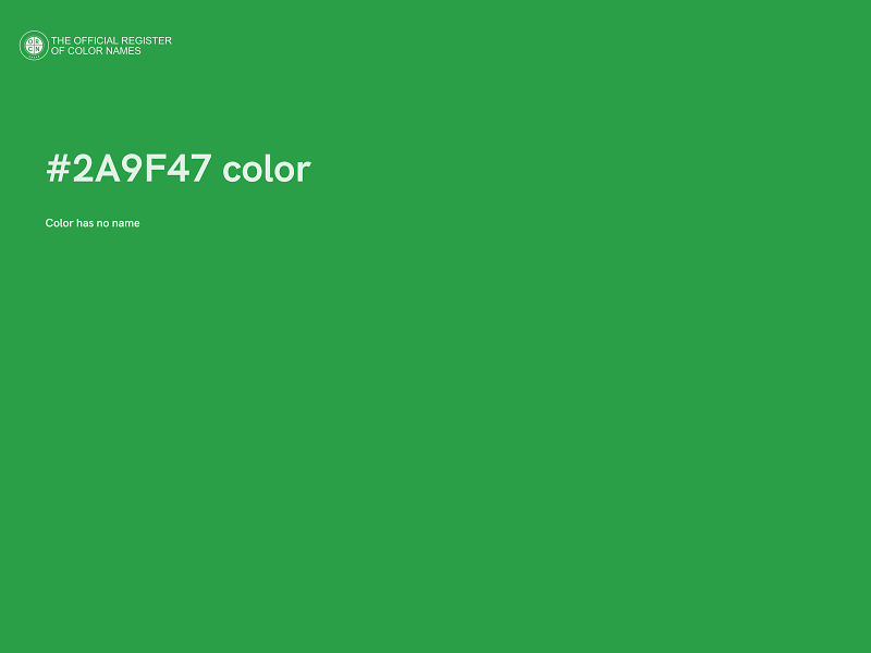 #2A9F47 color image