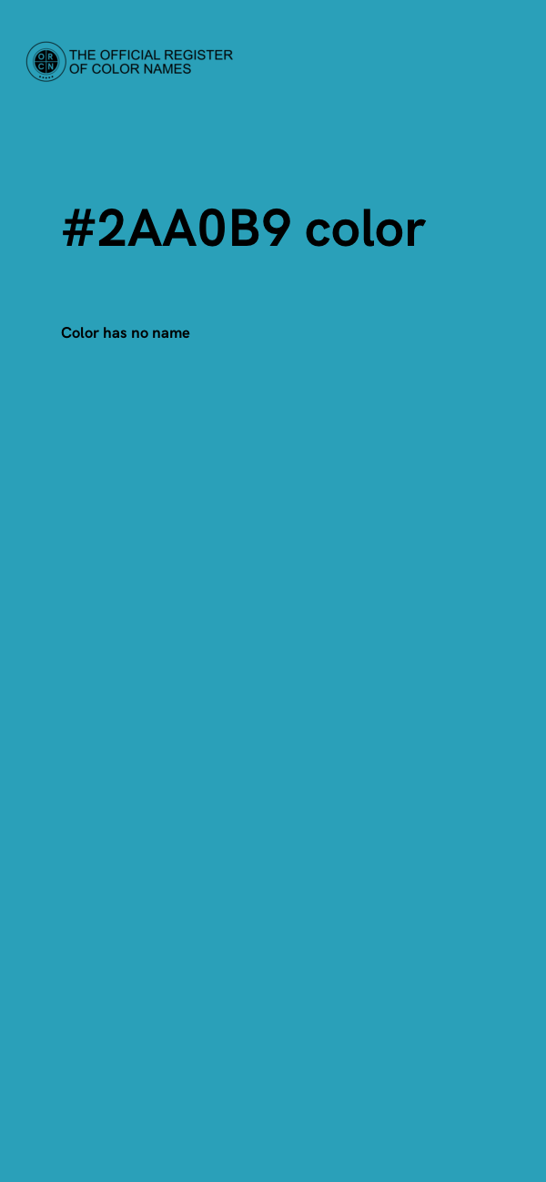 #2AA0B9 color image