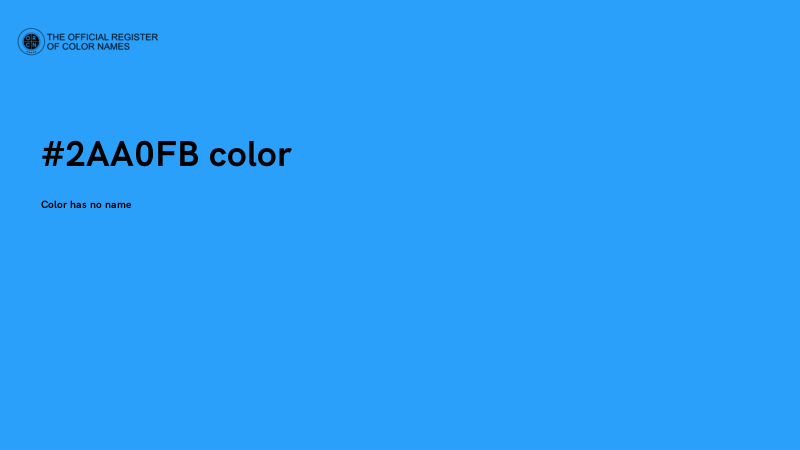 #2AA0FB color image