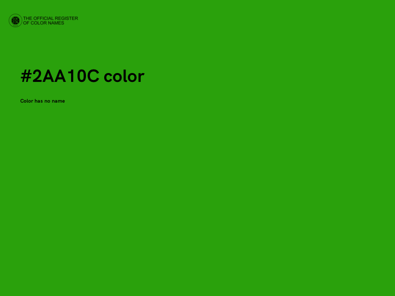 #2AA10C color image