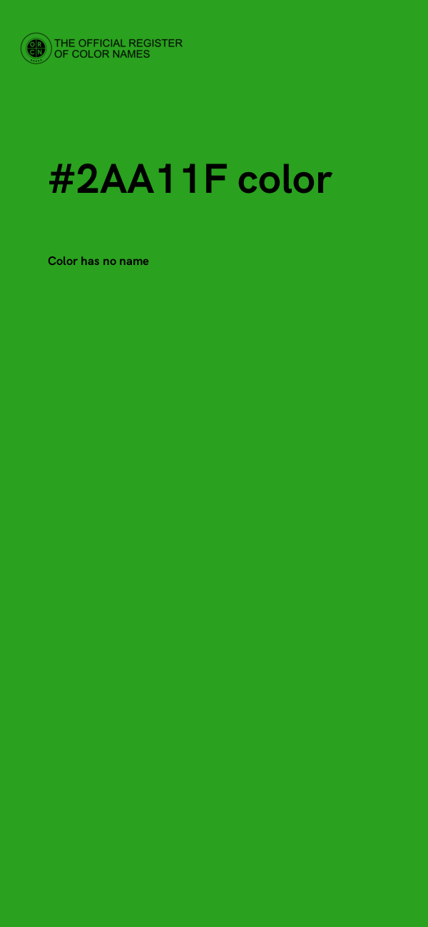 #2AA11F color image