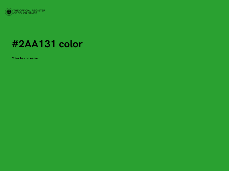 #2AA131 color image