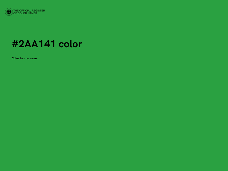 #2AA141 color image