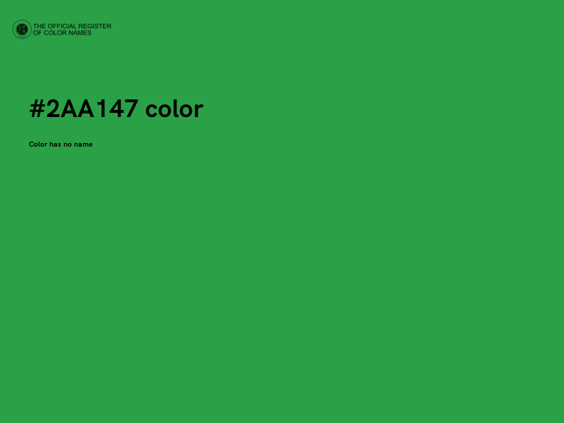 #2AA147 color image