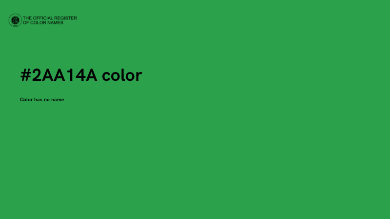 #2AA14A color image
