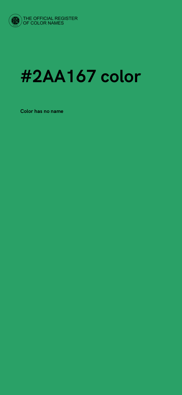 #2AA167 color image